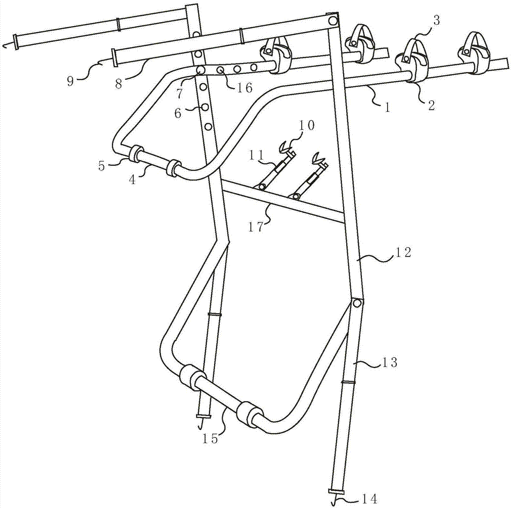 一种车载后挂式自行车架的制作方法