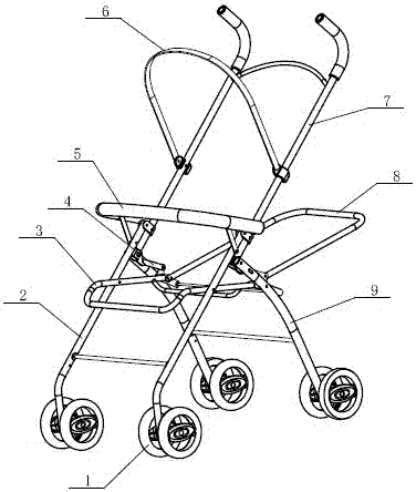 一种收合方便的伞车的制作方法