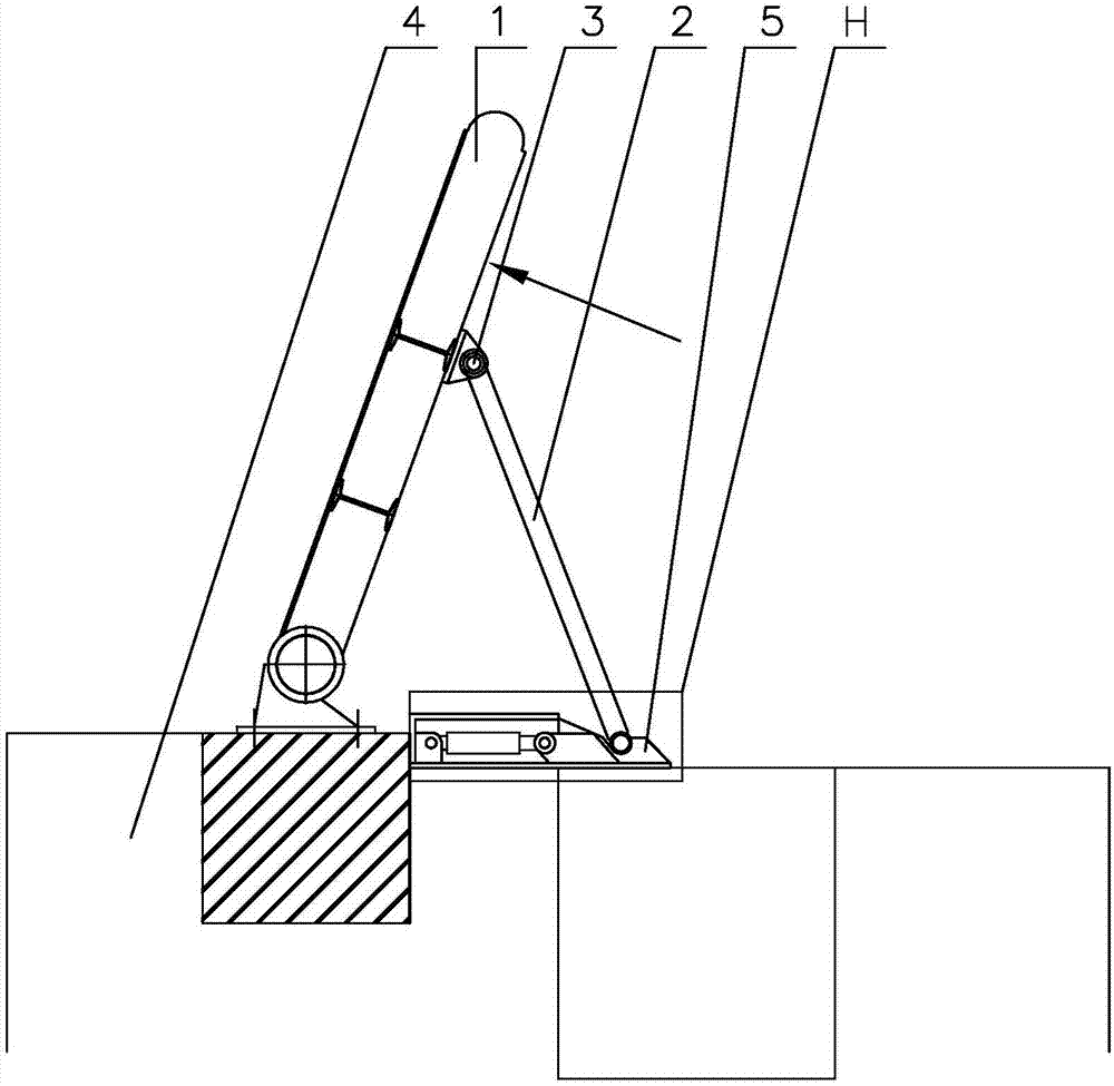 液压坝撑杆解锁装置的制作方法