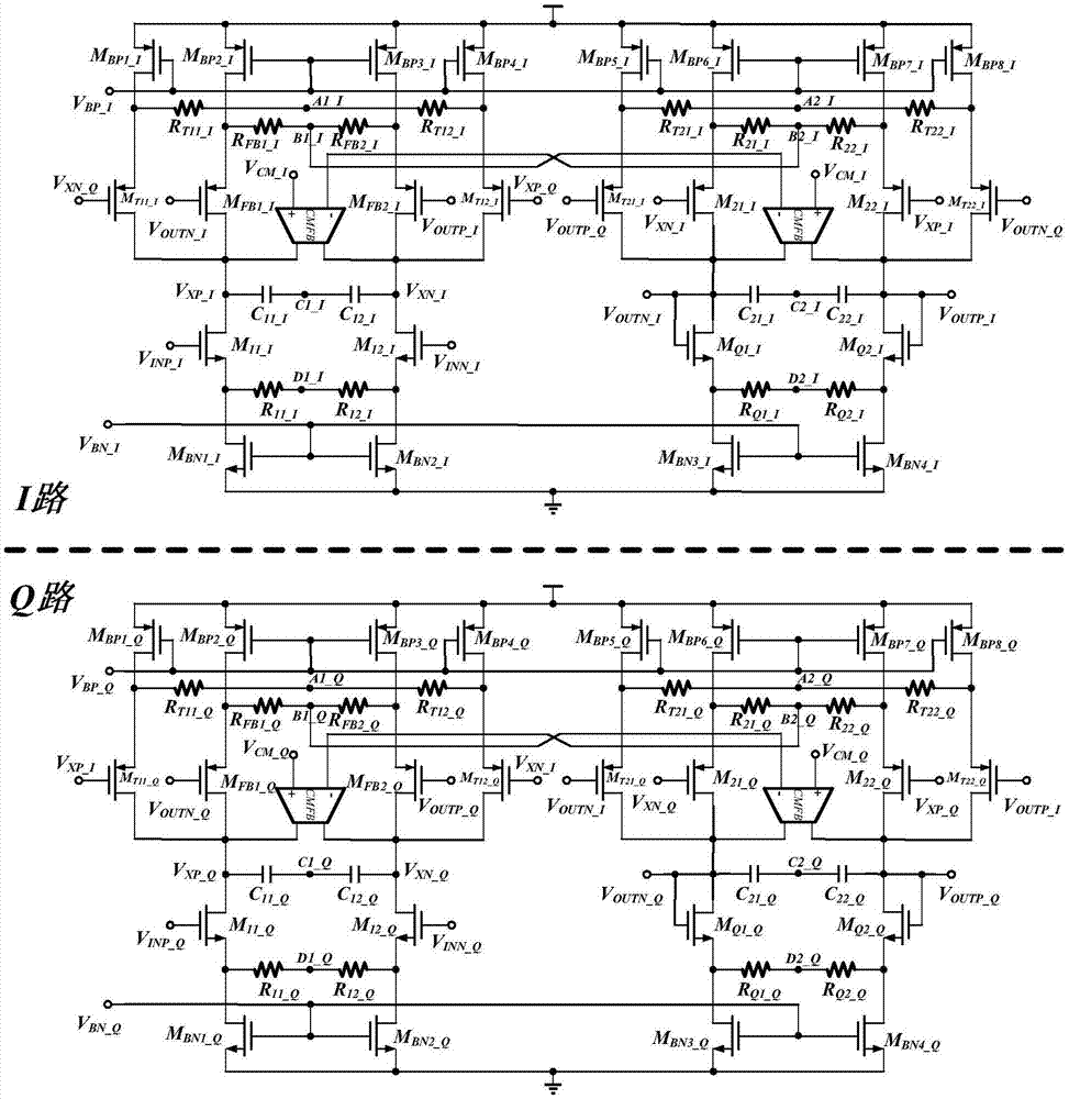 一种电流复用的低功耗复数双二阶单元电路的制作方法