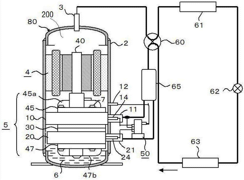 多缸变容旋转式压缩机和制冷循环装置的制作方法