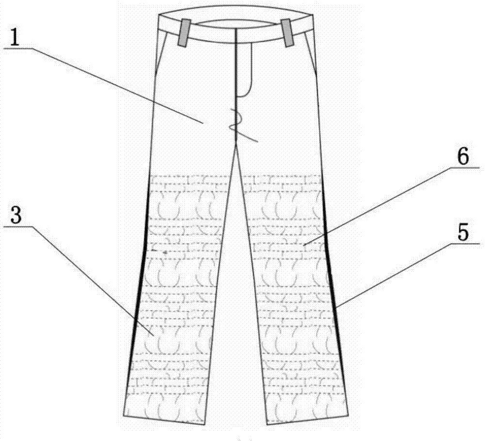 一种可调整厚度的理疗裤子的制作方法