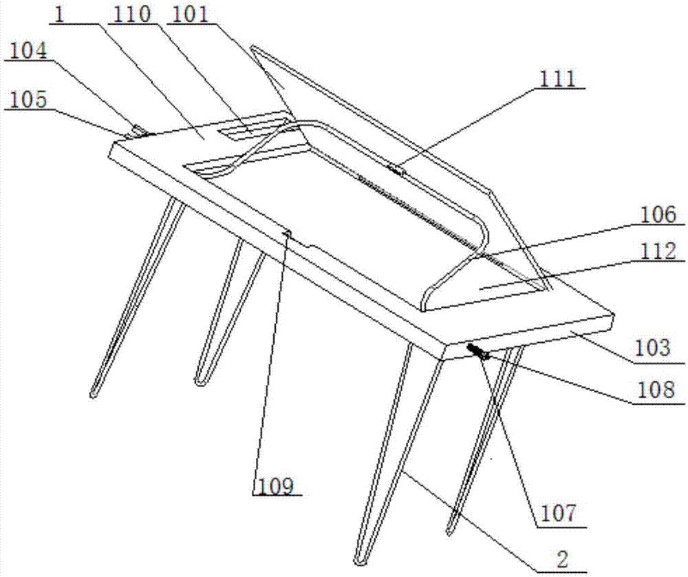 一种多功能床用书桌的制作方法