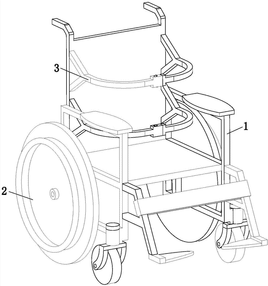 一种护理用防前倾跌倒的轮椅的制作方法