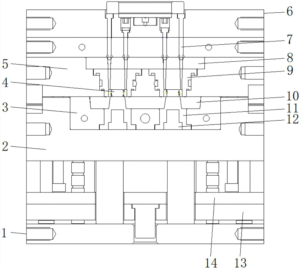 一种高精密内斜齿脱模模具的制作方法