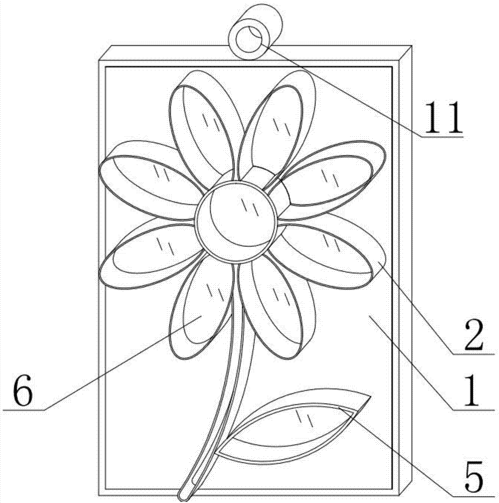 一种挂式发光人造花的制作方法