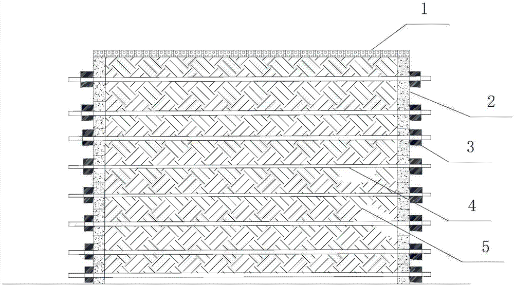 一种预应力对拉式加筋土路基结构的制作方法