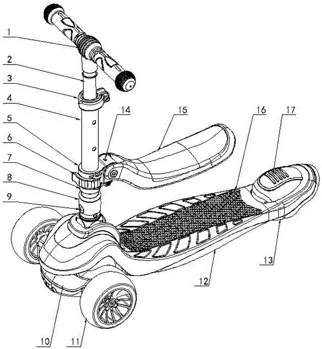 三轮儿童滑板车的制作方法