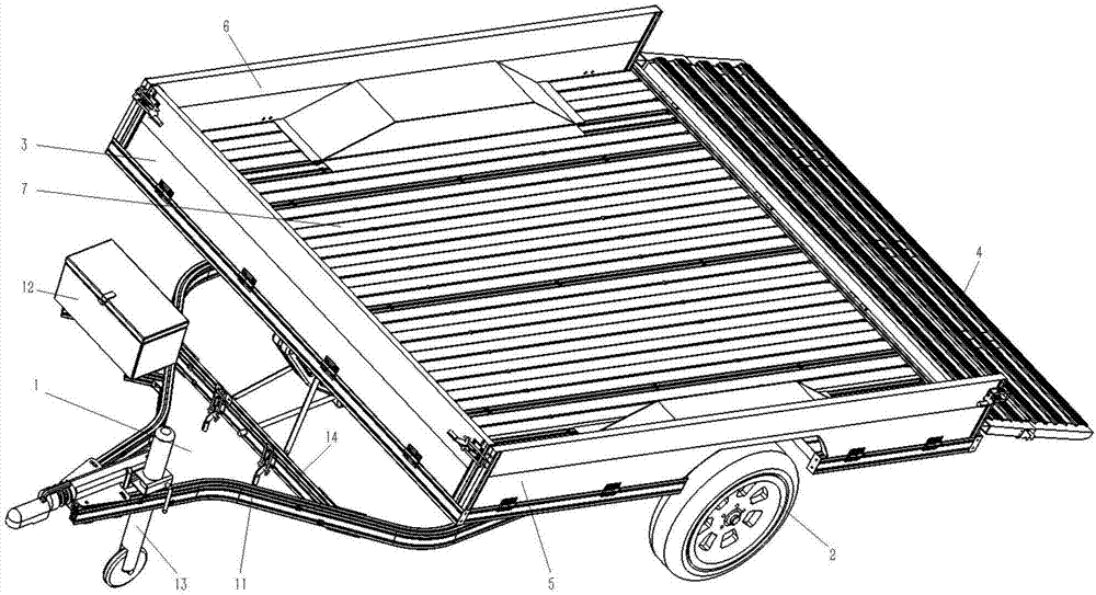 一种UTV宽体平板拖车的制作方法