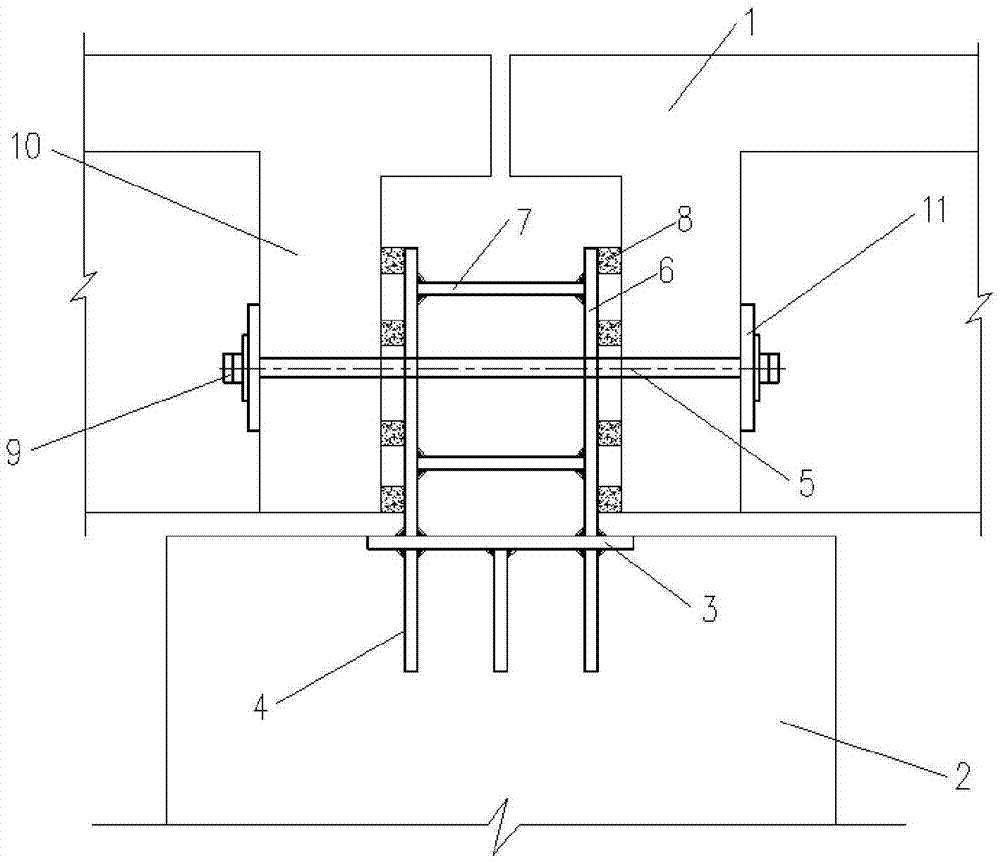 一种T形梁桥抗震的防落梁结构的制作方法