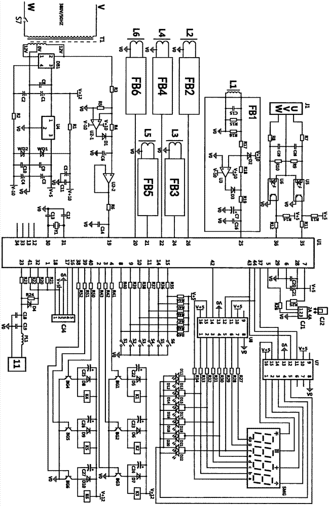 三相静音无油空压机全自动智能控制器的制作方法