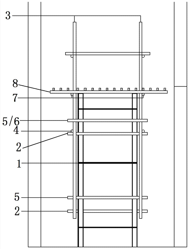 一种电梯井内模板活动支撑体系的简易装置的制作方法