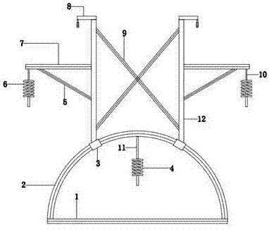 一种四管塔塔头结构的制作方法