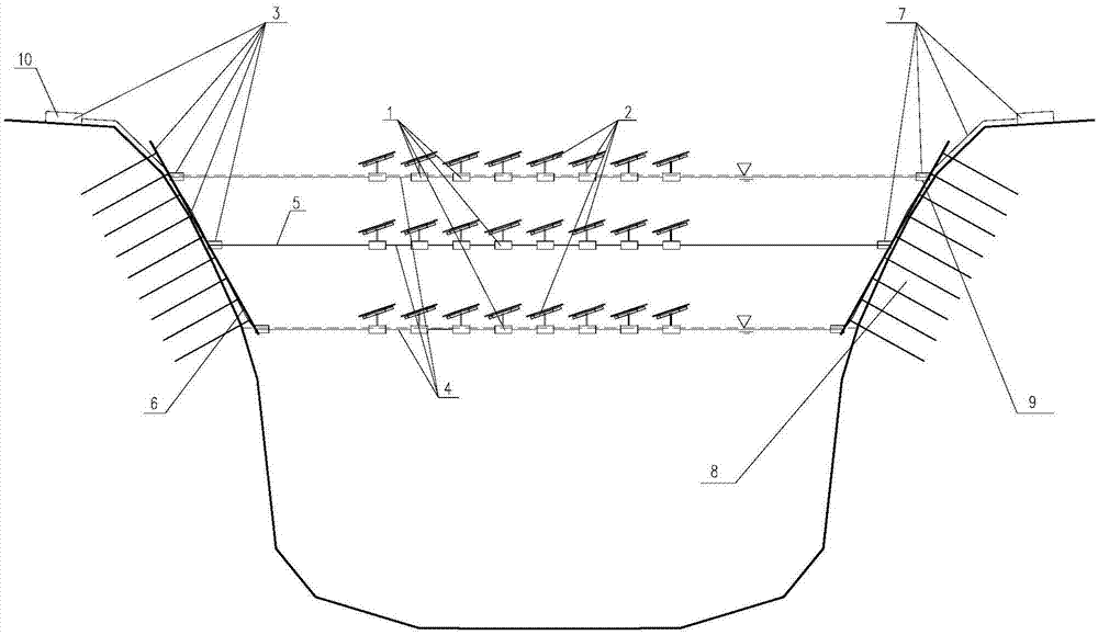 用于水电工程大水位差的漂浮光伏电站系统的制作方法