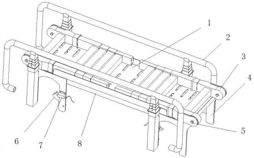 一种便携式货运火车车厢跨桥梯的制作方法