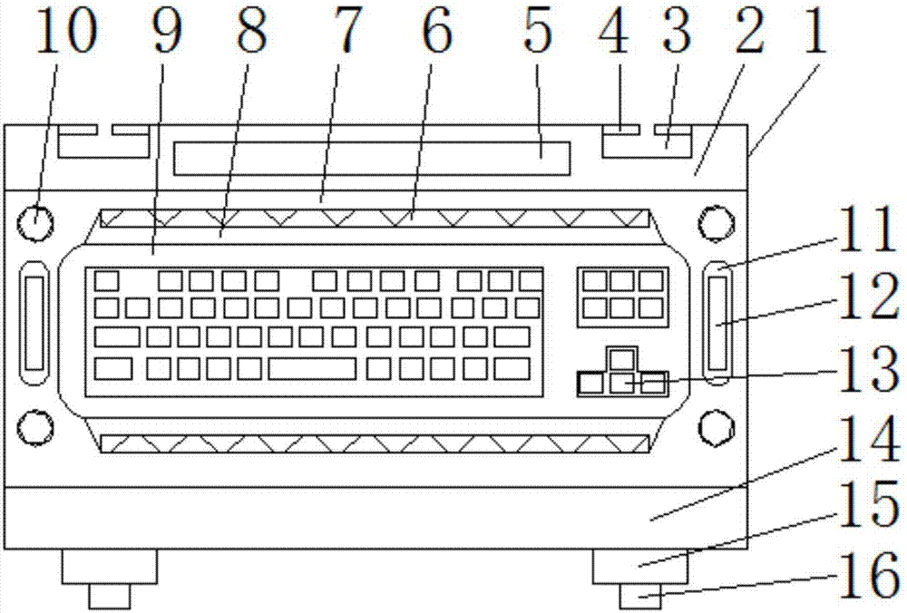 一种控制机柜用加固键盘的制作方法
