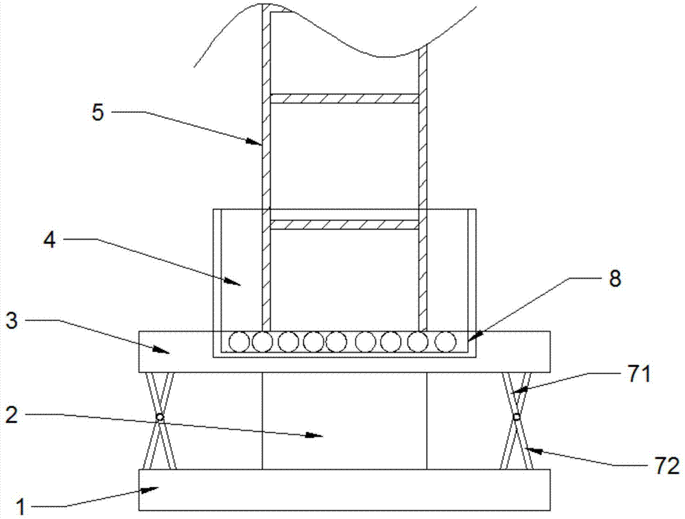 防风塔吊底座的可调节固定机构的制作方法
