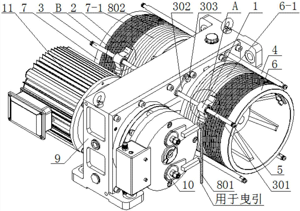 安全导绳强驱曳引机的制作方法