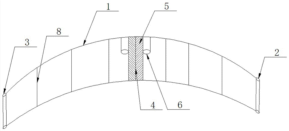 帐篷折叠弧形梁的制作方法