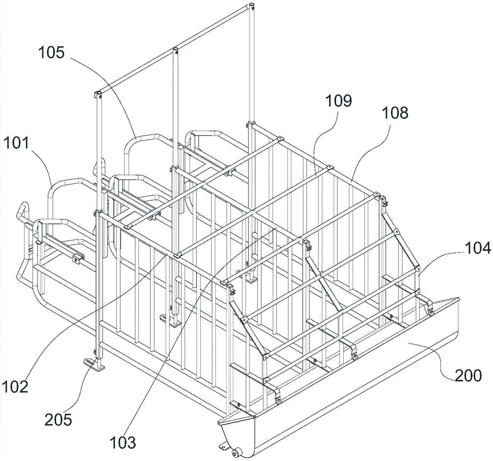 一种用于母猪单体饲养的定位栏的制作方法