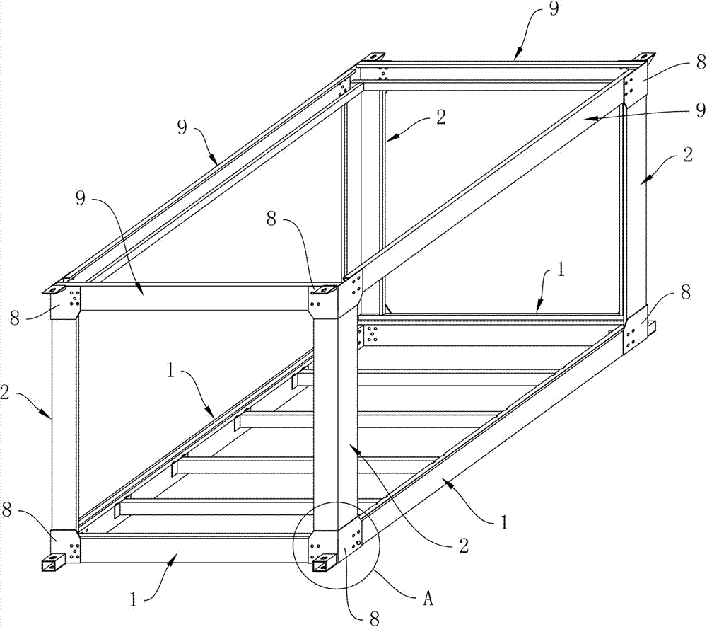 一种轻质箱体板房主框架的快装结构的制作方法
