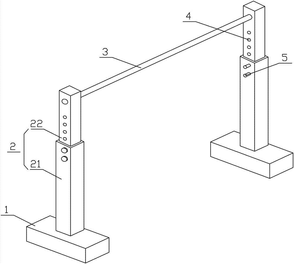 一种高度可调的体育教学用跨栏架的制作方法