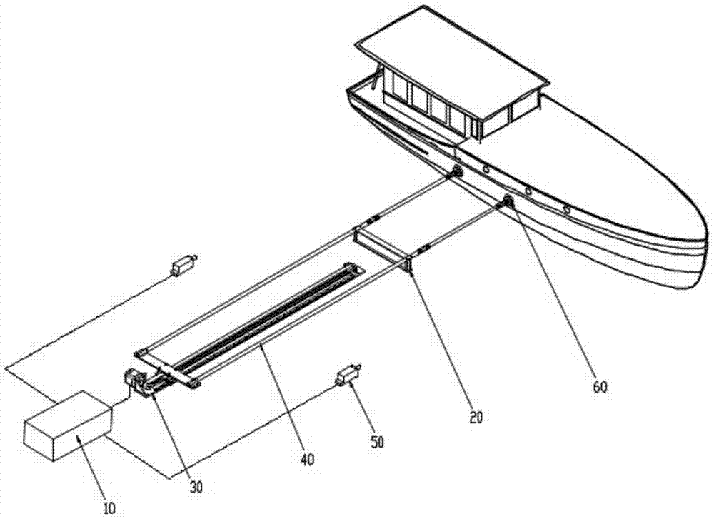 一种用于船舶靠泊的自动牵引装置及方法与流程