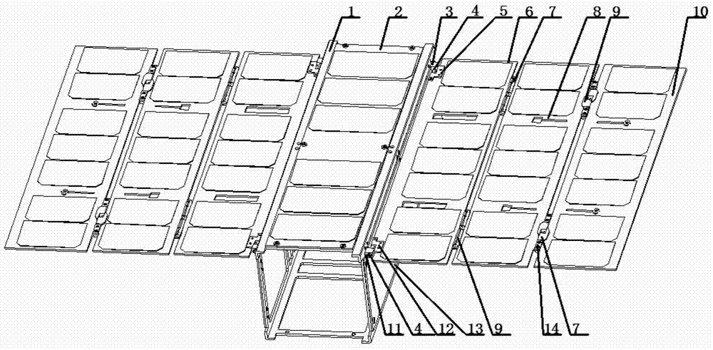 一种可多次折叠的立方星可展开电池阵及其展开方法与流程