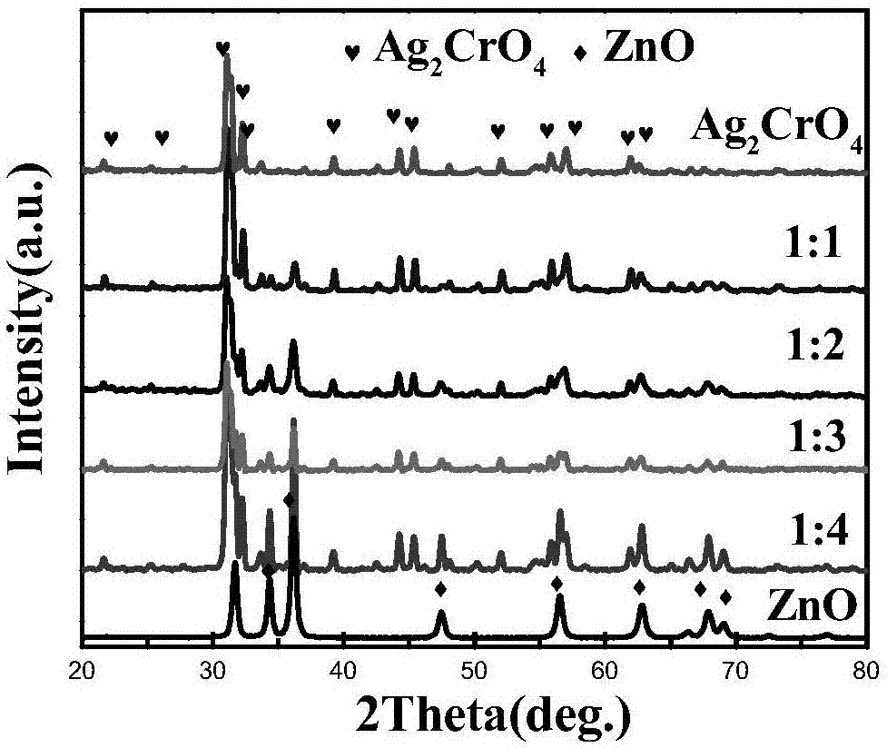 一种铬酸银/氧化锌n-n异质结复合光催化剂的制备方法与流程