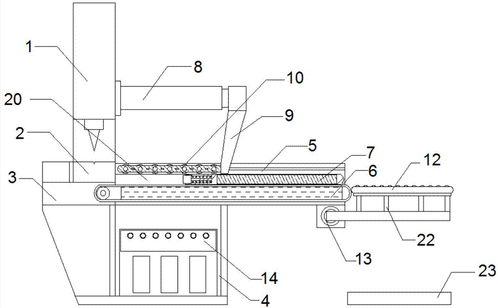 一种剪板机随动式油压型托料装置的制作方法