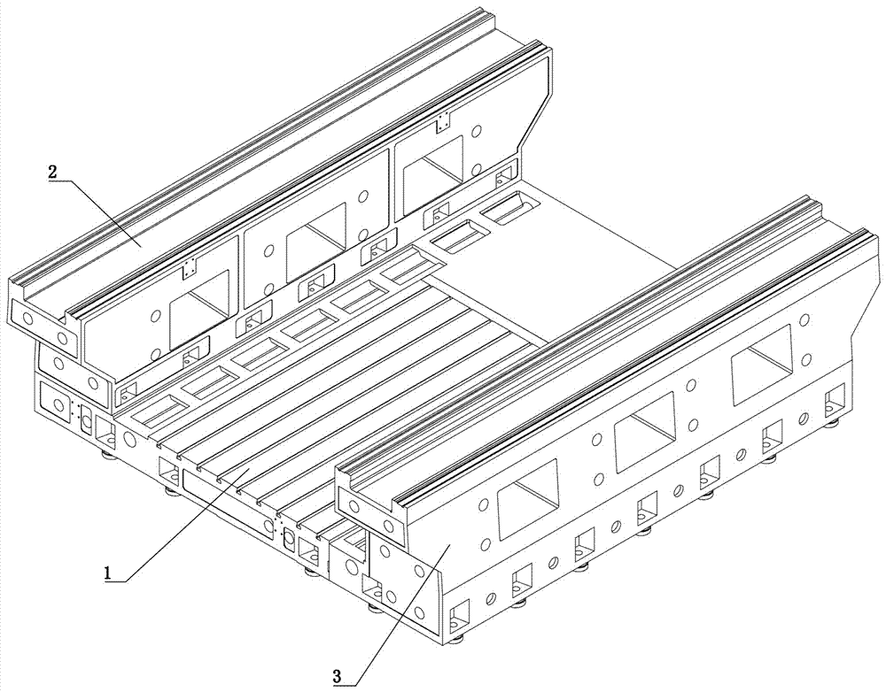 桥式龙门机床的一体式床身及其安装方法与流程