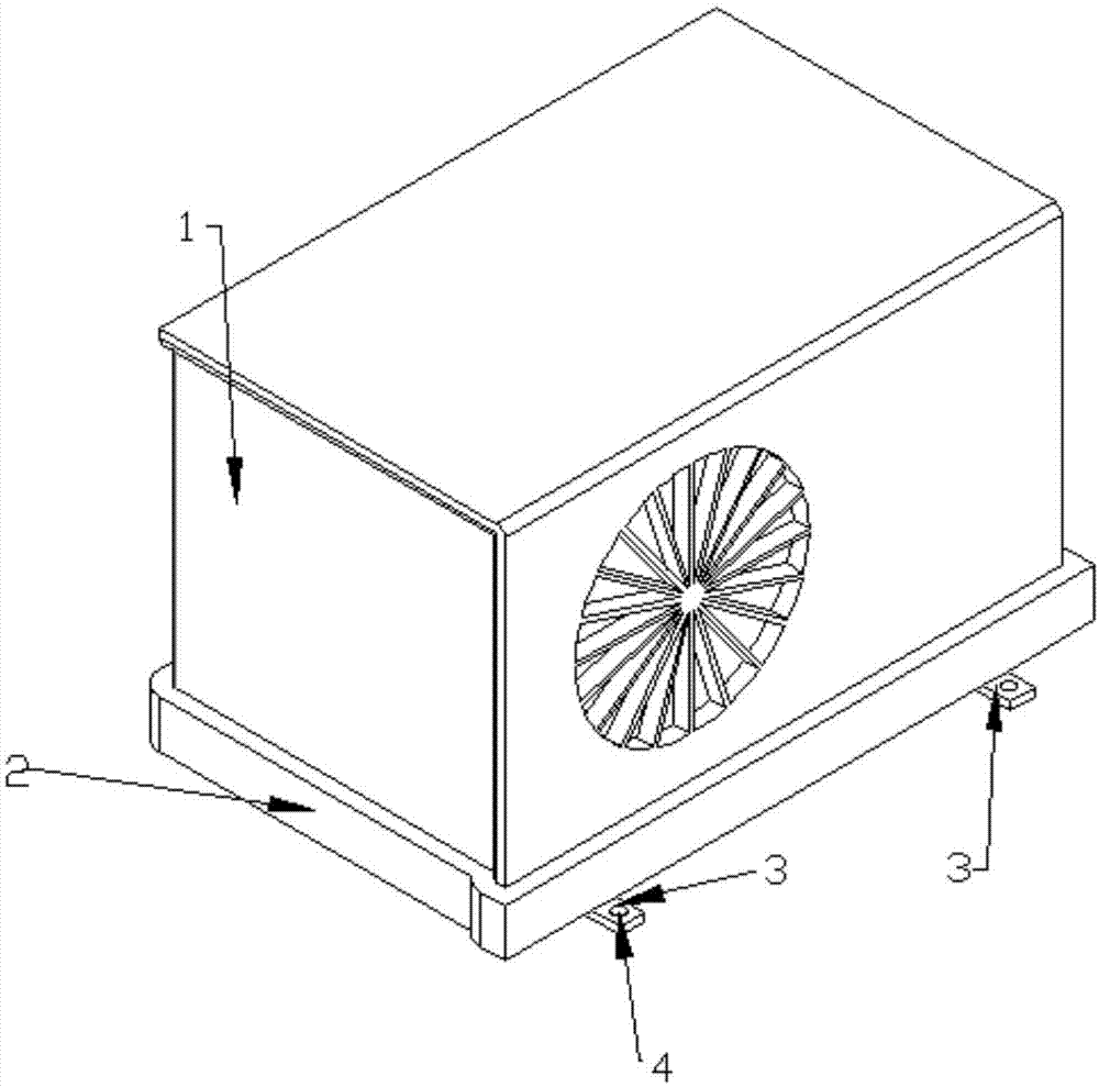 一种空调外机底板支架的固定结构及空调器的制作方法