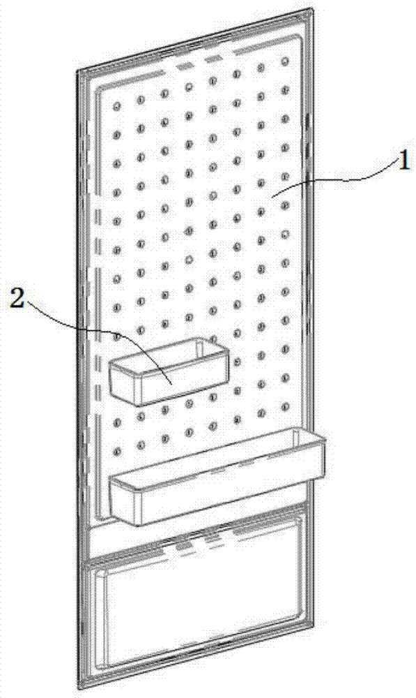 一种冰箱可调节门瓶框的固定结构的制作方法
