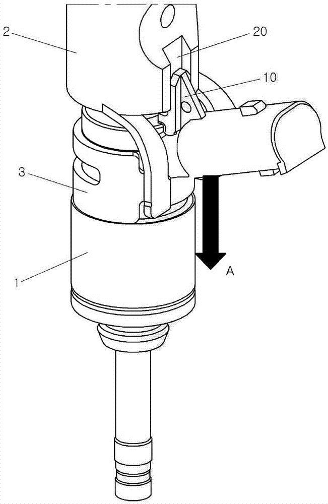 油轨的喷油器固定结构的制作方法