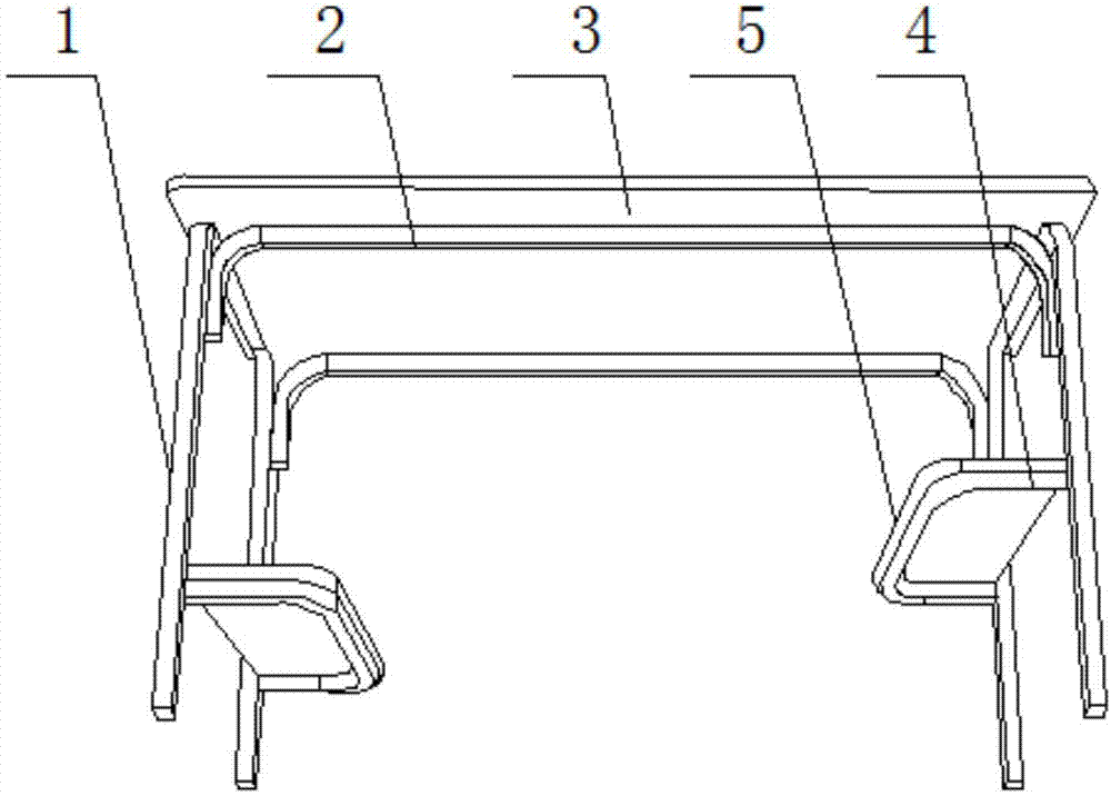 一种具有托架的易装配单层电脑桌的制作方法