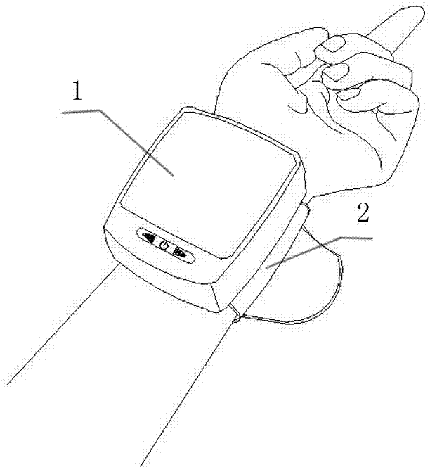 一种便携式伸缩腕带电子血压计的制作方法