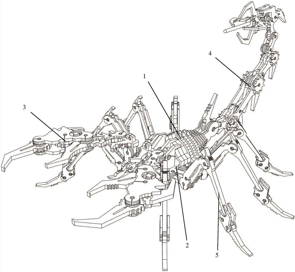 仿生蝎子拼装模型的制作方法