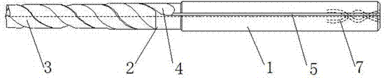 一种柄部切槽防绕屑的内冷阶梯钻头的制作方法