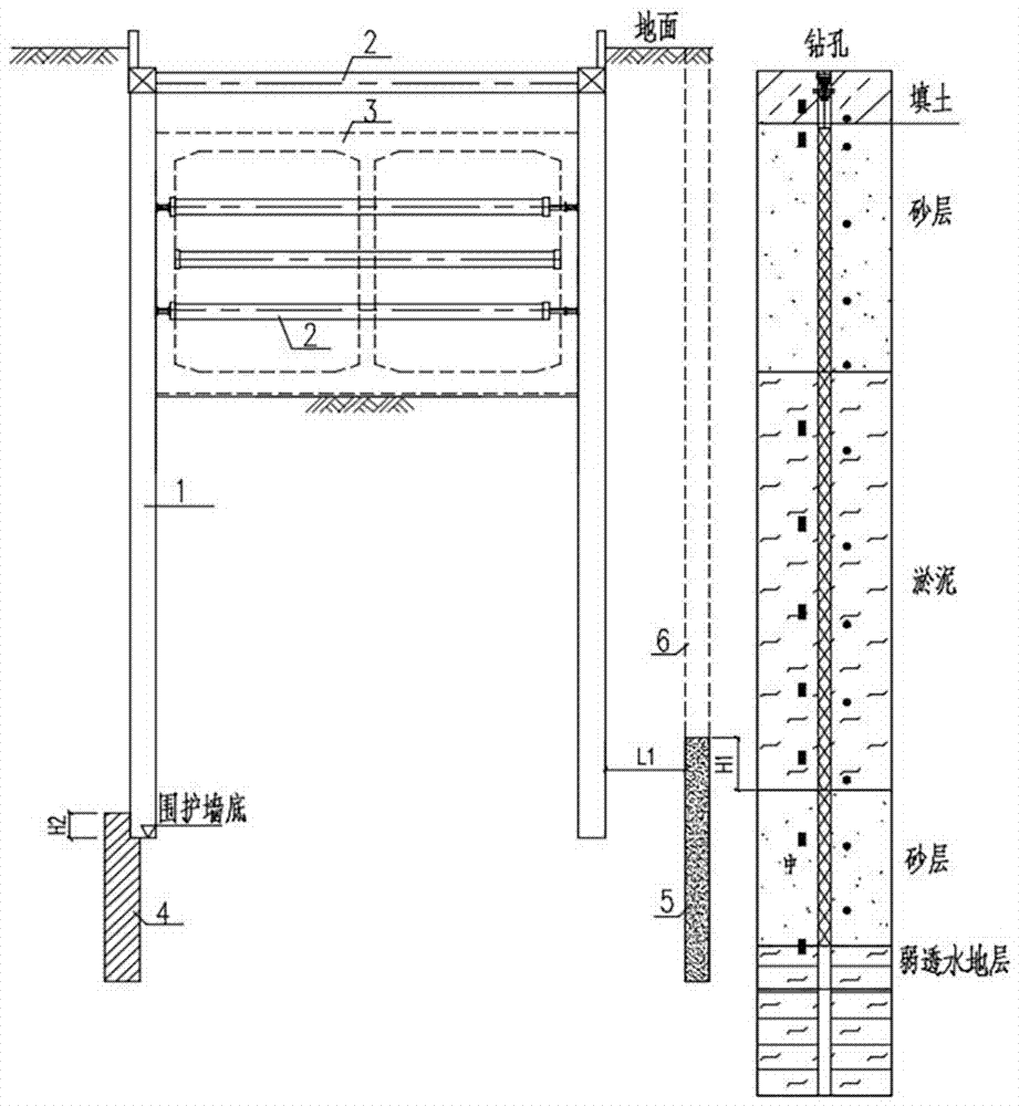 深厚软弱地层组合式基坑涌水治理构造及方法与流程