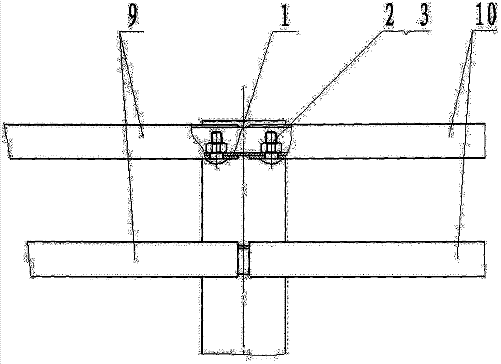 护栏段桥板连接结构的制作方法