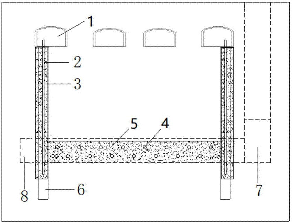 一种用于4/6导洞PBA工法的桩管协同竖直侧壁水平造底盆形冻结止水结构的制作方法