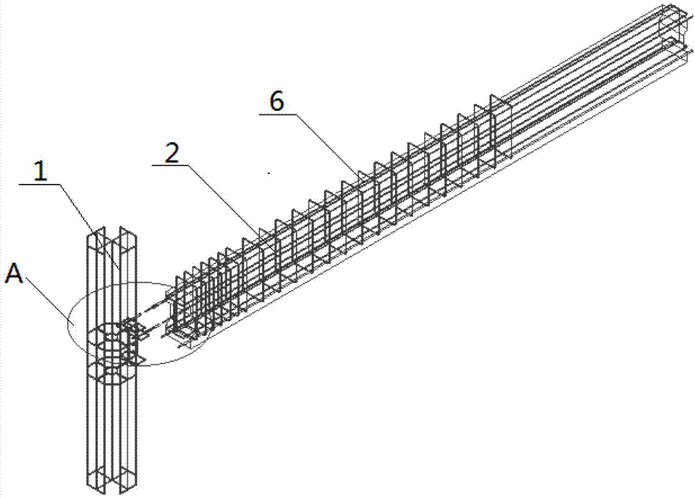 一种混凝土叠合梁与钢骨柱节点连接结构的制作方法