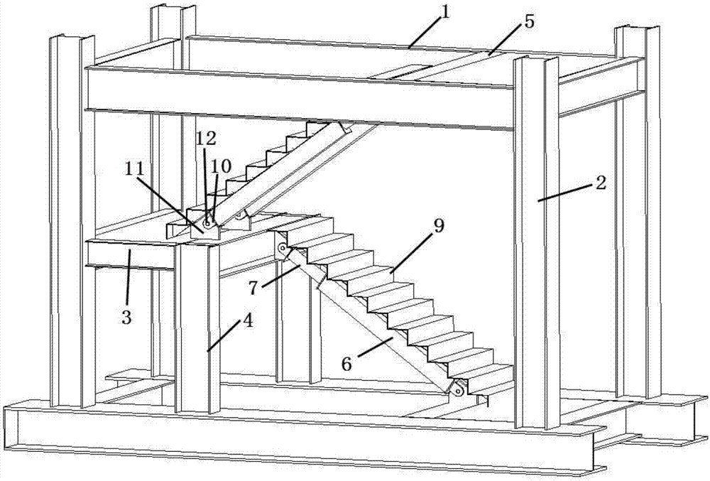 一种采用支撑型消能器的减震楼梯的制作方法