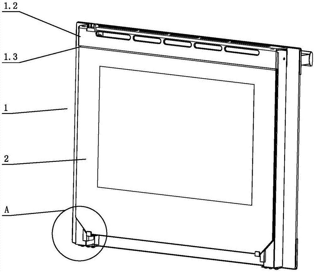 家用电器门体玻璃板的固定机构的制作方法