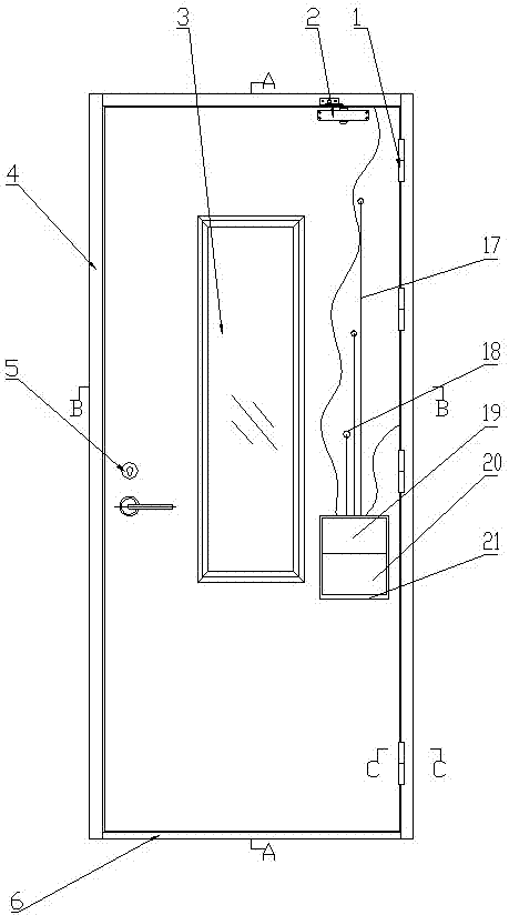 一种可随时监控温度并报警的防火门的制作方法