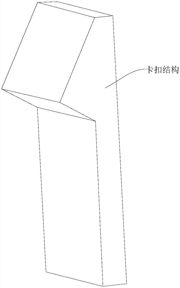 汽车门护板卡扣结构以及汽车门护板的制作方法