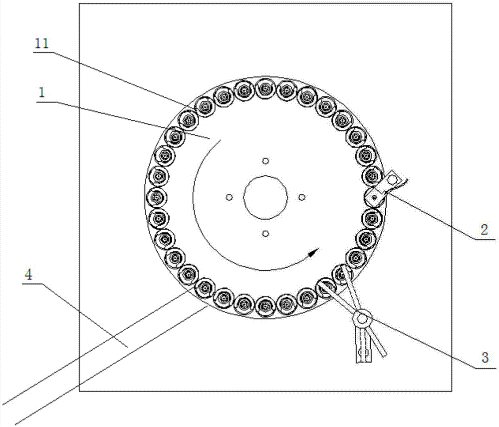 灯头浇玻模具保护装置的制作方法