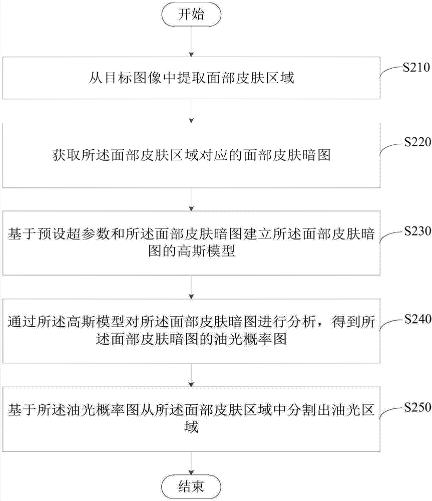 油光区域分割方法、装置及移动终端与流程