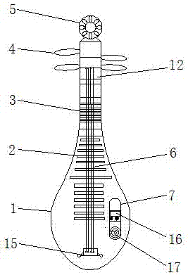 一种自带录音功能的琵琶的制作方法