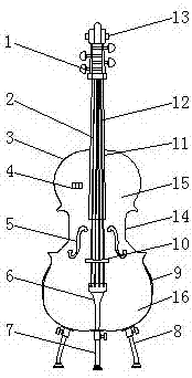 一种乐器用的便于放置实用型大提琴的制作方法